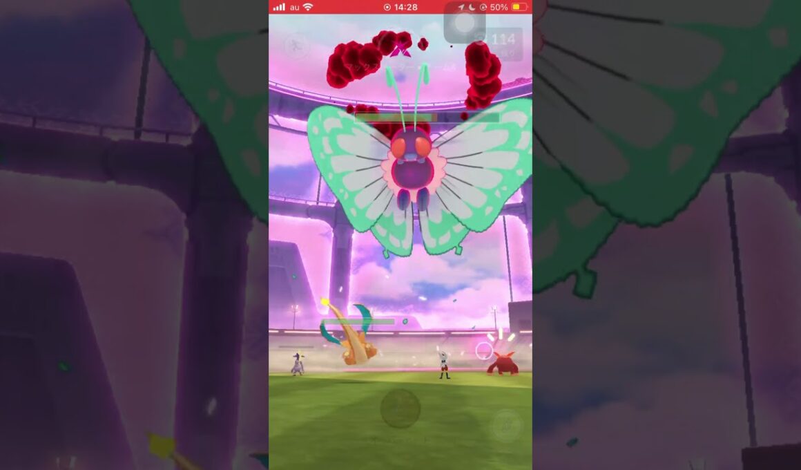 【ポケモンGO】キョダイマックスバタフリー野良40人討伐 #shorts #ポケモンgo #ポケモン #ダイマックス #キョダイマックス