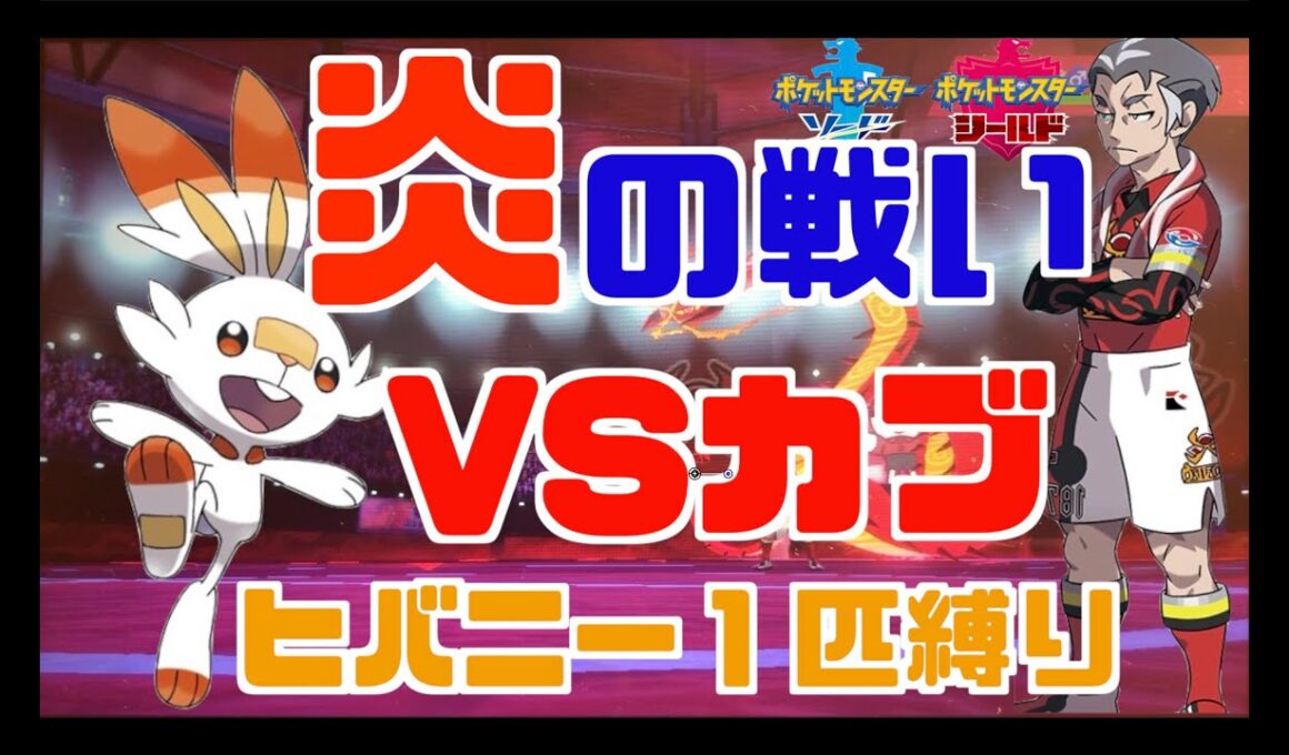 【ヒバニー1匹縛り】VSカブ戦‼︎ ヒバニーの本気の炎を見せたるわ‼︎ 【ポケモン剣盾】