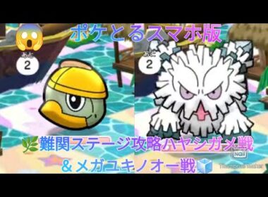 ポケとるスマホ版   難関ステージ攻略ステージ618ハヤシガメ戦＆ステージ620メガユキノオー戦
