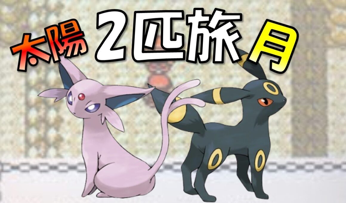 【ポケモン金銀】エーフィとブラッキーの2匹でレッドに挑んでみた！！