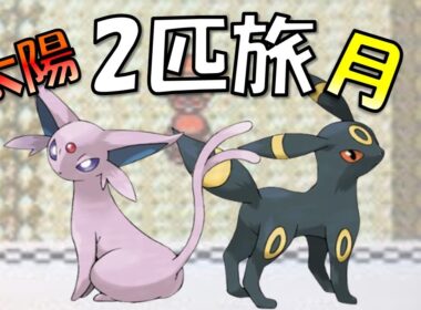 【ポケモン金銀】エーフィとブラッキーの2匹でレッドに挑んでみた！！