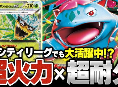 メガシンカも一撃でKO！！超高火力と超耐久を両立した『メガフシギバナex』が新環境で大活躍中！？【ポケカ/ポケモンカード】【対戦】