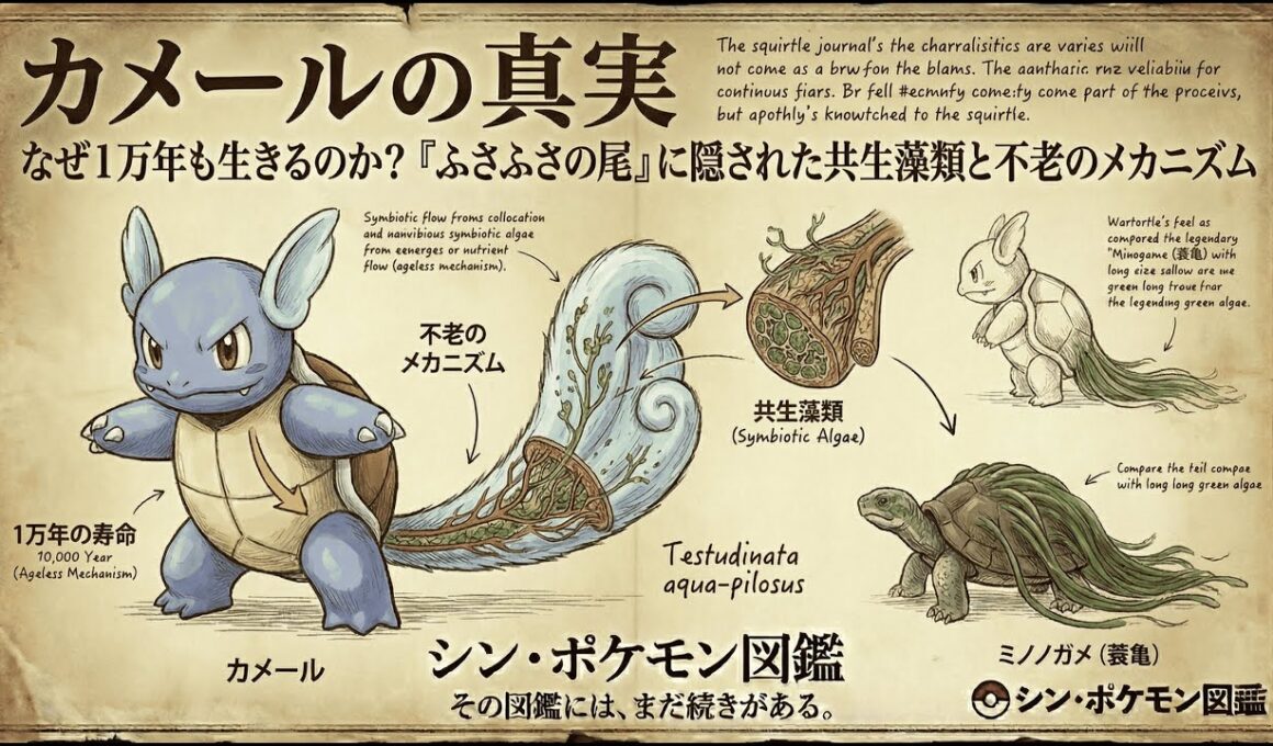 【0008｜カメール】なぜカメールは1万年も生きるのか？「ふさふさの尾」に隠された共生藻類と不老のメカニズム