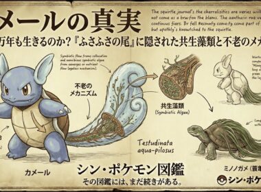 【0008｜カメール】なぜカメールは1万年も生きるのか？「ふさふさの尾」に隠された共生藻類と不老のメカニズム