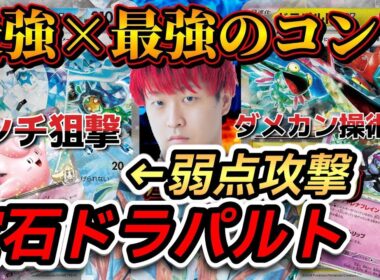 【ポケカ対戦】シティリーグ優勝構築！宝石ドラパルトが縛りにピッピにアドレナブレインになんでもできて超強い！！【Dragapult｜Ogerpon】