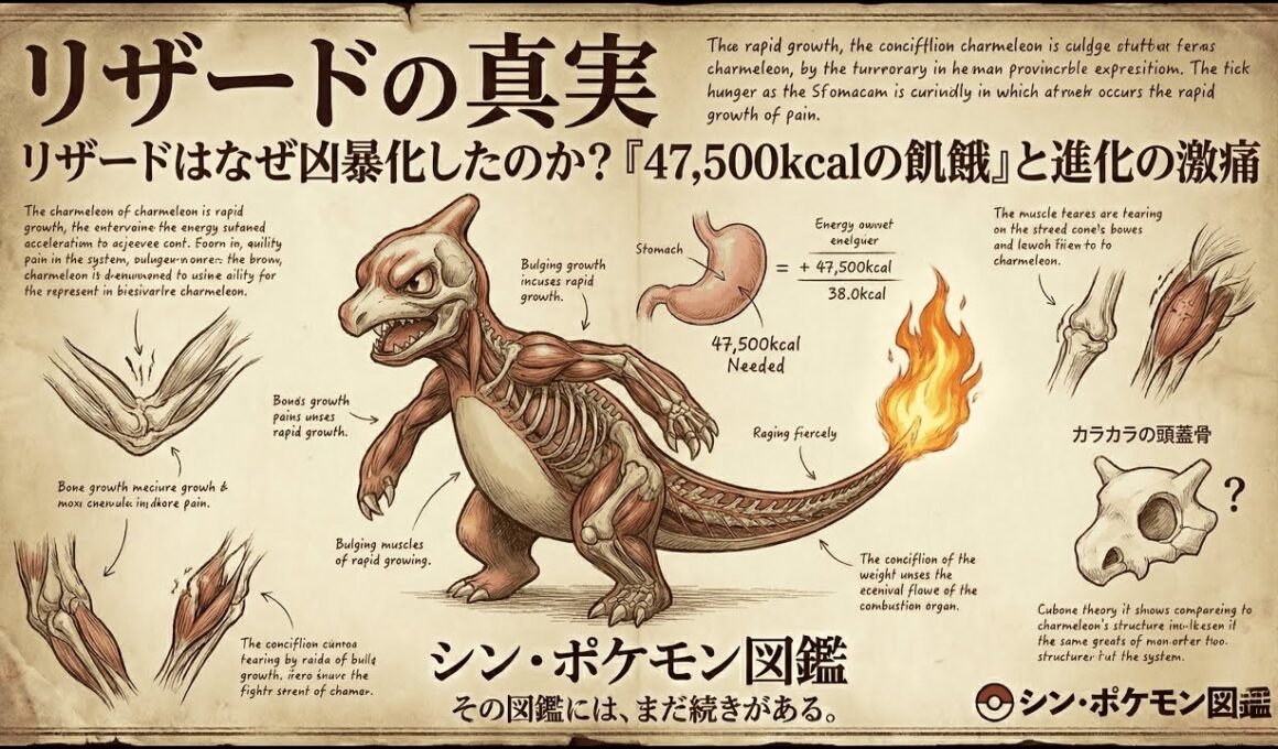 【0005｜リザード】リザードはなぜ凶暴化したのか？「47,500kcalの飢餓」と進化の激痛