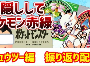 【振り返り配信】目隠しで伝説ポケモン「ミュウツー」捕獲する【目隠しポケモン赤緑後日談編/振り返り配信切り抜き】ワザマシン編