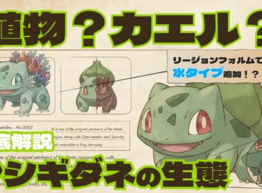 【No.0001】フシギダネの正体は植物？カエル？「水タイプ」が存在したら？フシギダネを考察してみた。(ゆっくり解説)