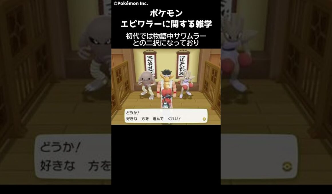 ポケモン 1分でわかるエビワラーに関する雑学・豆知識 Pokemon #ポケモン #pokemon #ポケットモンスター