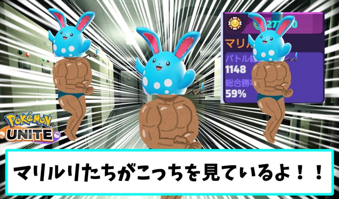 【ポケモンユナイト】マリルリがこっちを見てるよ！！