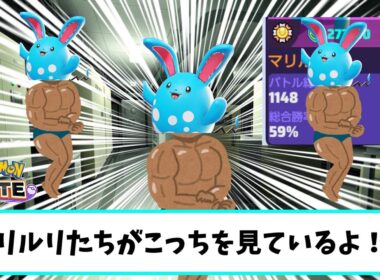 【ポケモンユナイト】マリルリがこっちを見てるよ！！