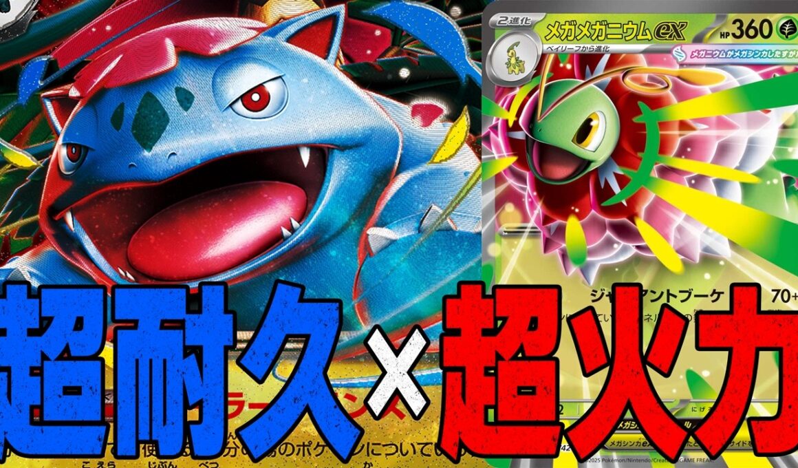 【草】メガフシギバナとメガメガニウムを合わせたデッキがシティリーグで存在感を示しているらしい【ポケカ対戦】Mega Venusaur ex