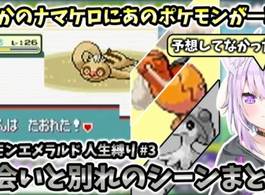 【ポケモン/エメラルド人生縛り】まさかのナマケロにあの対戦でもよく使われるポケモンが一撃で！？ おかゆのポケモンエメラルド人生縛り#2 出会いと別れのシーンまとめ【ホロライブ切り抜き / 猫又おかゆ】