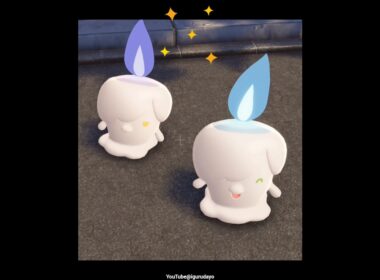 🕯✨ヒトモシ ランプラー シャンデラーの色違い比較！#ポケモンza #pokemonlegendsza