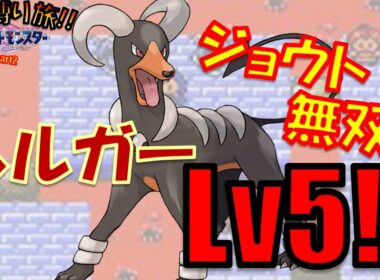 【無双】Lv5の最終進化ヘルガーから旅してジョウト地方を蹂躙する!!