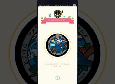 【ポケふたスタンプラリー】 ミジュマル スバメ アメタマ のマンホール GETしました( *˙ω˙*)و ｸﾞｯ!