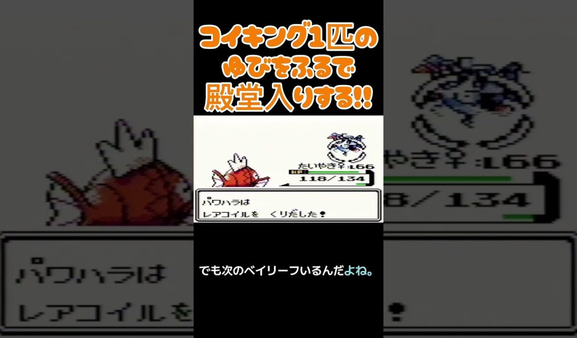 【ポケモン金銀】コイキングのゆびをふるで殿堂入りを目指す。ポケモン1匹縛りプレイ‼コイキング君に決めた‼【縛りプレイ】#ポケモン金銀 #コイキング #ゆびをふる #縛りプレイ #ゲーム実況