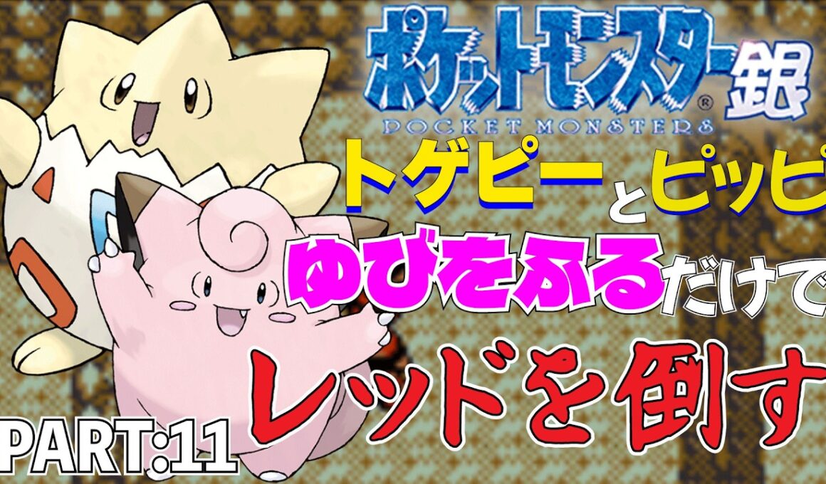【ポケモン金銀】トゲピーとピッピのゆびをふるだけで打倒レッドを目指すポケットモンスター銀ver PART:11【縛りプレイ】