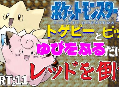 【ポケモン金銀】トゲピーとピッピのゆびをふるだけで打倒レッドを目指すポケットモンスター銀ver PART:11【縛りプレイ】