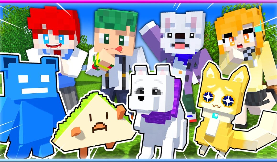 自分だけの可愛いペットと生活！ミニキャラを育成するマインクラフト🐶🐈【まいくら・Minecraft】よろずや🍭