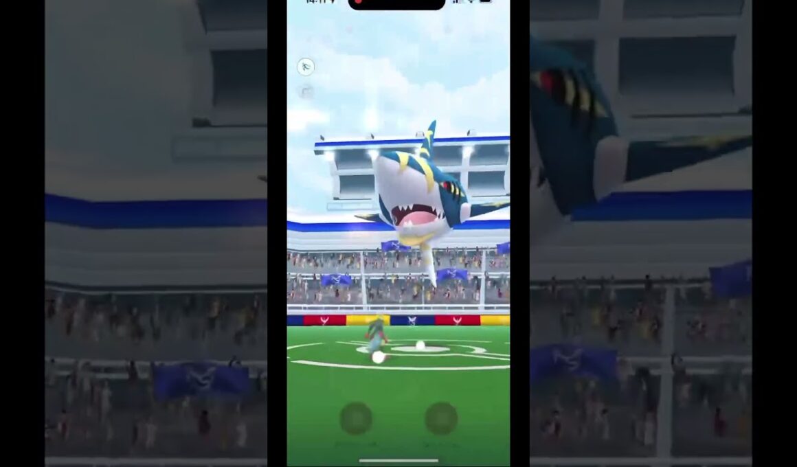 【ポケモンGO】メガサメハダーをメガルカリオ単騎でソロ討伐！！ #ポケモンgo #shorts #pokemongo