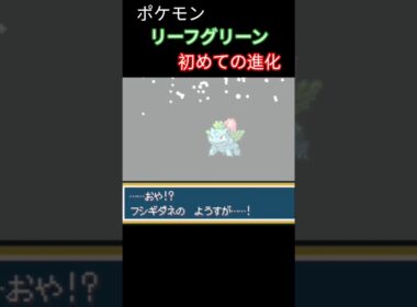 【ポケモンリーフグリーン】初めての進化！ #ポケモン #フシギダネ #リーフグリーン #frlg #ゲーム実況 #レトロx #switch #実況 #レトロ #レトロゲーム #ゲーム