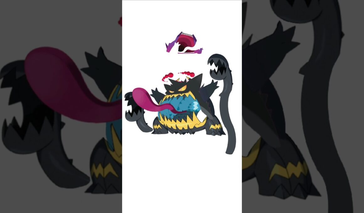 巨大ゲンガー＋アクジキング。巨食霊　#ポケモンフュージョン #メガゲンガー #色違いポケモン #伝説のポケモン #改造ポケモン