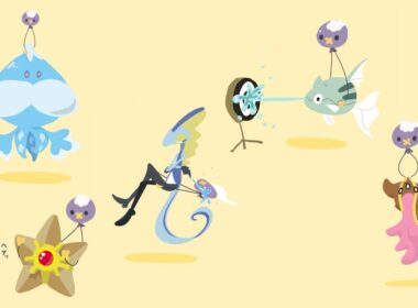 フワンテがいろんなポケモンを持ち上げる絵ができるまで　#8【水タイプ達（ブルンゲル   /インテレオン/ヒトデマン/テッポウオ/トリトドン）編】