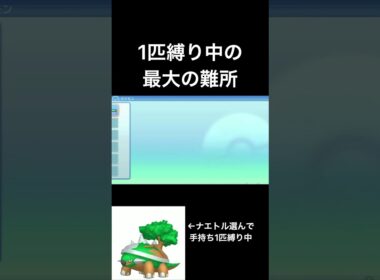 1匹縛りの最大の難所【ポケモン】【ダイパリメイク】【縛り】 #shorts #ダイパリメイク #ポケモン #ナエトル #ドダイトス #縛りプレイ