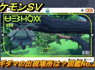 ポケモンＳＶ　クヌギダマの出現場所は？図鑑No.２５８　【ポケモンバイオレット・スカーレット】
