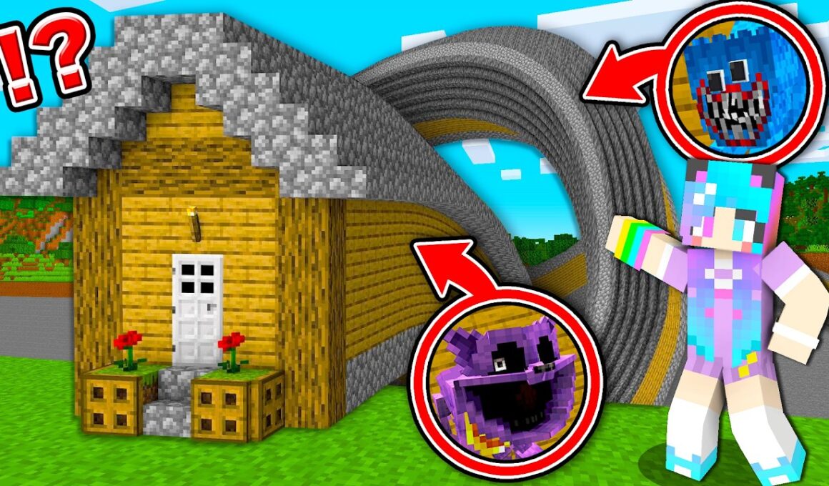 ハギーワギーたちがいる超長い家を調査した結果！？【まいくら・マインクラフト/ポピープレイタイム/Poppy Playtime】