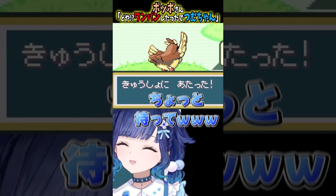 ポッポさん「どや!ワンパンしたったでつむちゃん」#紡木こかげ #ぶいすぽ切り抜き#ポケモンファイアレッド #pokemon