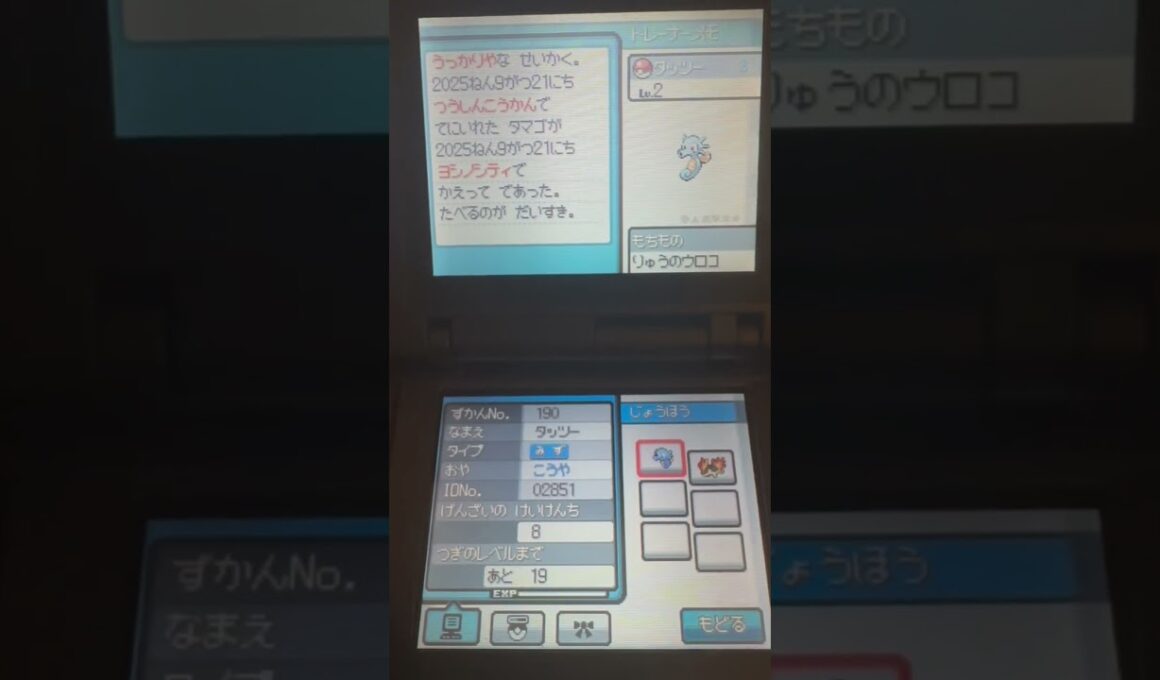 【ポケモン】タッツーでソウルシルバーやるぞ！ #ポケモン