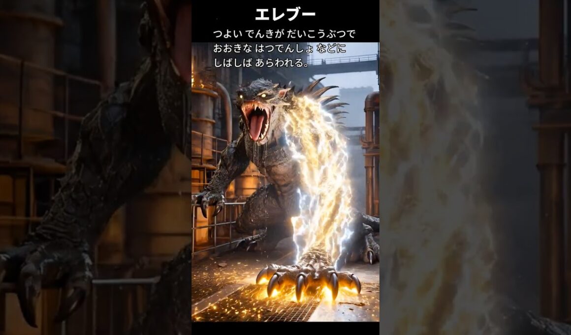 【エレブー】ポケモン図鑑の説明文だけでAIにリアルなモンスター作らせてみた【エレキブル】