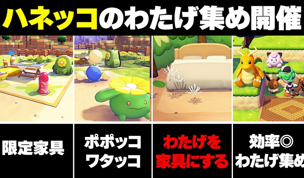 【ぽこあポケモン】※期間限定イベント！ハネッコのわたげあつめ攻略！ポポッコ/ワタッコを登録しよう！【ぽこポケ】