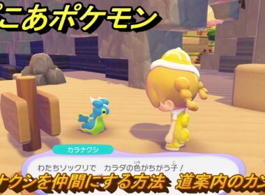 ぽこあポケモン　カラナクシを仲間にする方法　道案内のカンバン　＃４８　【ぽこポケ】