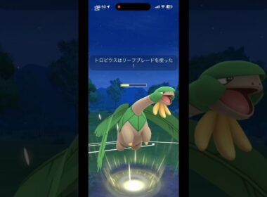 キラ交換でゲットしたトロピウス使ってみた結果（交換ありがとうございます……！） #ポケモンgo #goバトルリーグ #トロピウス