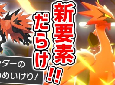新たな姿+新技で超強化‼️追加ポケたちを一気に蹴散らす格闘鳥『ガラルサンダー』【ポケモン剣盾】