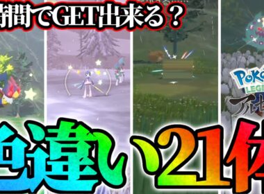 【超上振れ】21歳になったので21体色違い集めたら色々ヤバすぎたwww【レジェンズアルセウス】