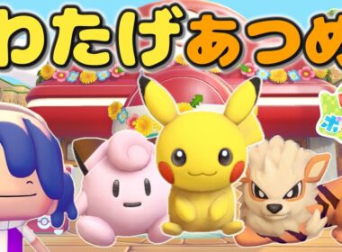 【ぽこポケ】ハネッコのわたげあつめを3種類の人形でやってみる【ゆっくり実況】