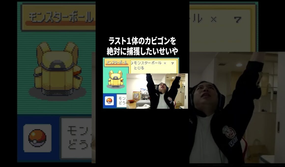 【ポケットモンスター ファイアレッド】ラスト１体のカビゴンを絶対に捕獲したいせいや#イニミニ切り抜き
