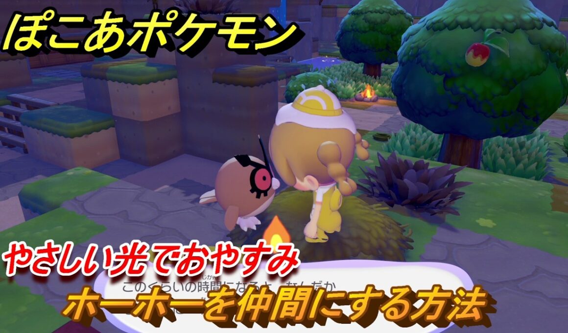 ぽこあポケモン　ホーホーを仲間にする方法　やさしい光でおやすみ　＃５５　【ぽこポケ】