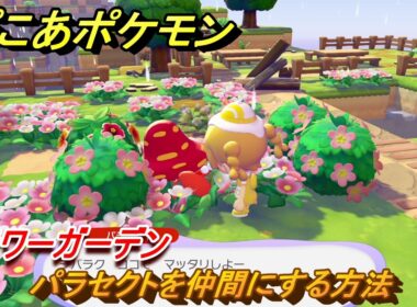 ぽこあポケモン　パラセクトを仲間にする方法　フラワーガーデン　＃７４　【ぽこポケ】
