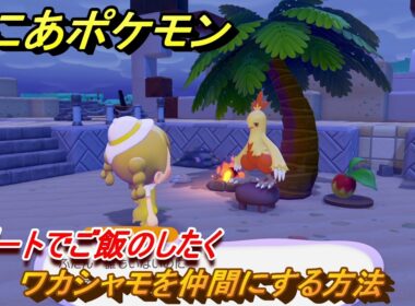 ぽこあポケモン　ワカシャモを仲間にする方法　リゾートでご飯のしたく　＃７８　【ぽこポケ】