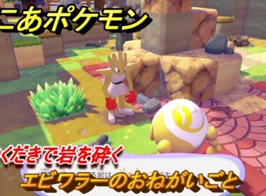 ぽこあポケモン　エビワラーのおねがいごと　いわくだきで岩を砕く　＃３５　【ぽこポケ】