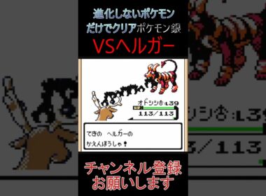 ヘルガー戦　進化しないポケモンでクリア【ポケモン銀】 #ゲーム実況 #ポケモン実況 #ゲーム