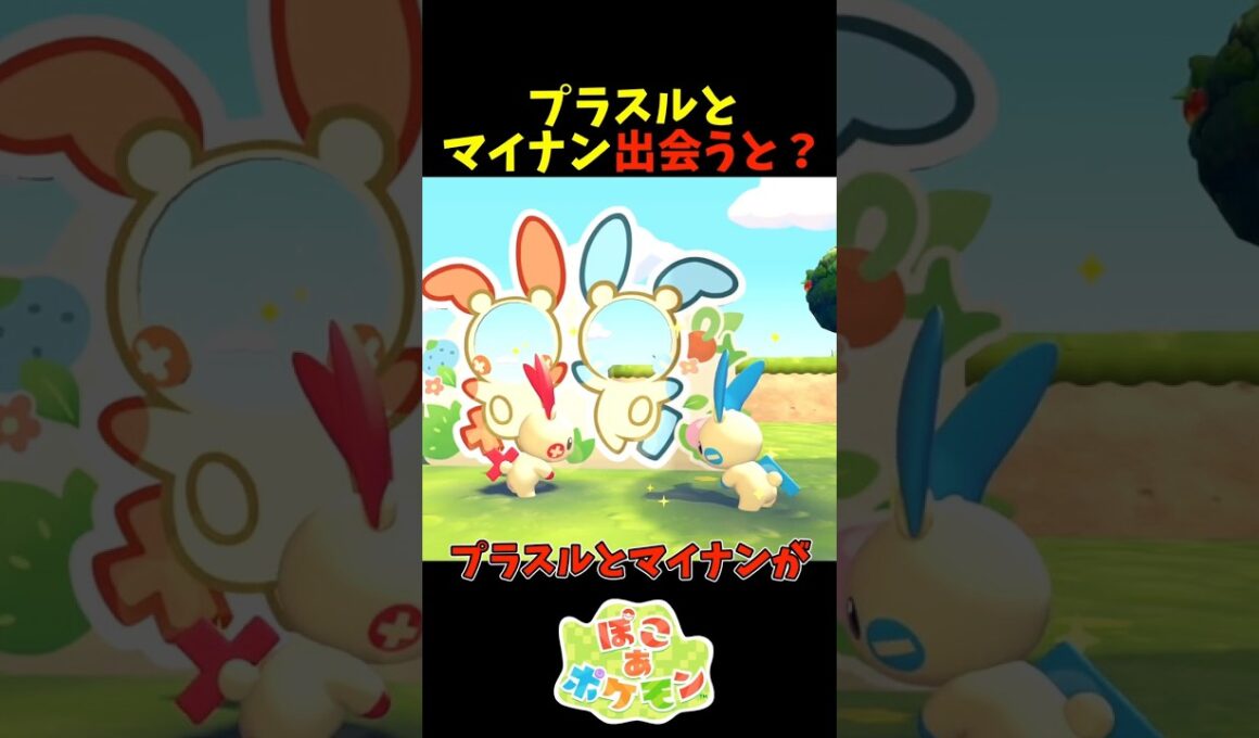 【ぽこあポケモン】プラスルとマイナンが出会うと？