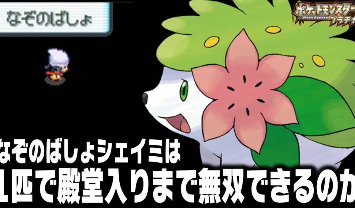 なぞのばしょで捕獲したシェイミが最初のポケモンだったら殿堂入りまで無双できるのか