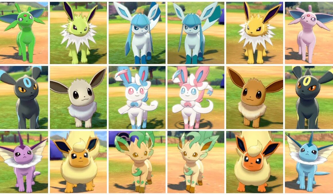 【ポケモンソード・シールド】色違いブイズたちのかわいいシーン集 【 Eeveelution】【Cute Moments】【Shiny】