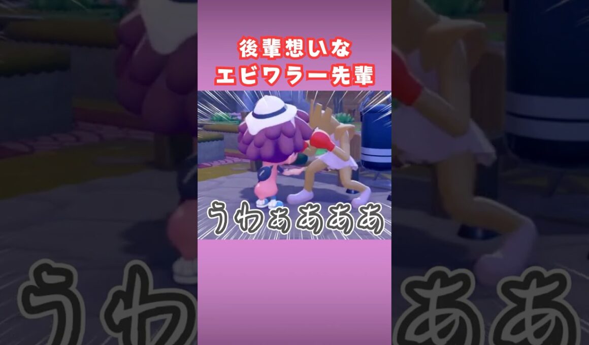 エビワラー先輩から叱咤激励【ぽこあポケモン】#shorts #ぽこポケ
